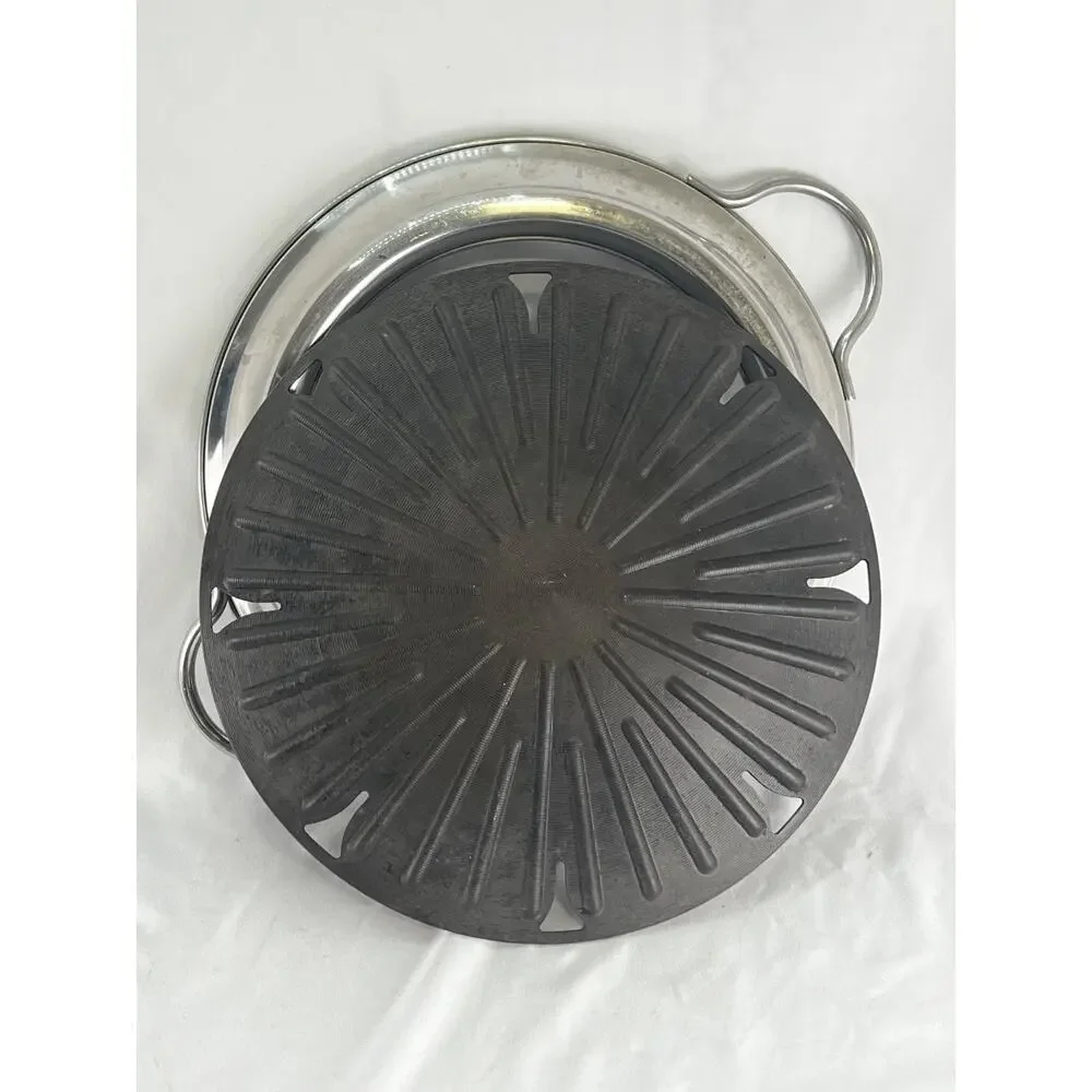 Vintage Circulon Korean BBQ Grill Pan Cast Aluminum Tabletop Grill 12”